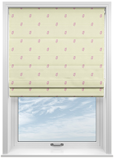 Pensford, Posey Rosies Pink - Twist&Fit Roman Blind